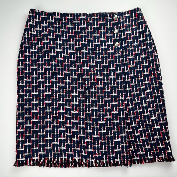 Talbots Dresses & Skirts - Talbots Navy Red White Tweed Skirt Size 10P‎